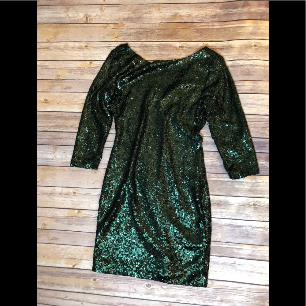 Sequenced green dress